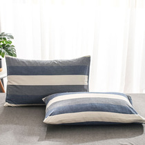 Roland home textile cotton simple pillowcase pair 48*74cm single pure cotton washed cotton