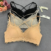The beautiful moon - sized 7531 cross - beautiful lace bra without steel ring to adjust the sexy underwear bra female summer