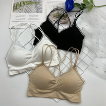 2020 - Summer thickening thick and small chest underwear cross - backed cotton to wipe the breast without steel ring to wrap the chest