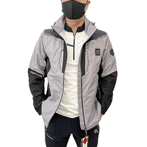 Spring hiking submachine Mens waterproof windproof jacket grey Outdoor Mountaineers Pressed Glue Fishing for Speed Dry Ventimiglia