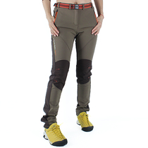 Windproof and waterproof sprint pants elastic hiking soft shell Outdoor Climbing Pants Woman Warm Grip Suede Pants Winter Ski breathable