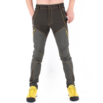 Spring and summer mens thin stretch slim quick-drying pants waterproof and breathable fast-drying pants mens trousers outdoor mountaineering assault pants