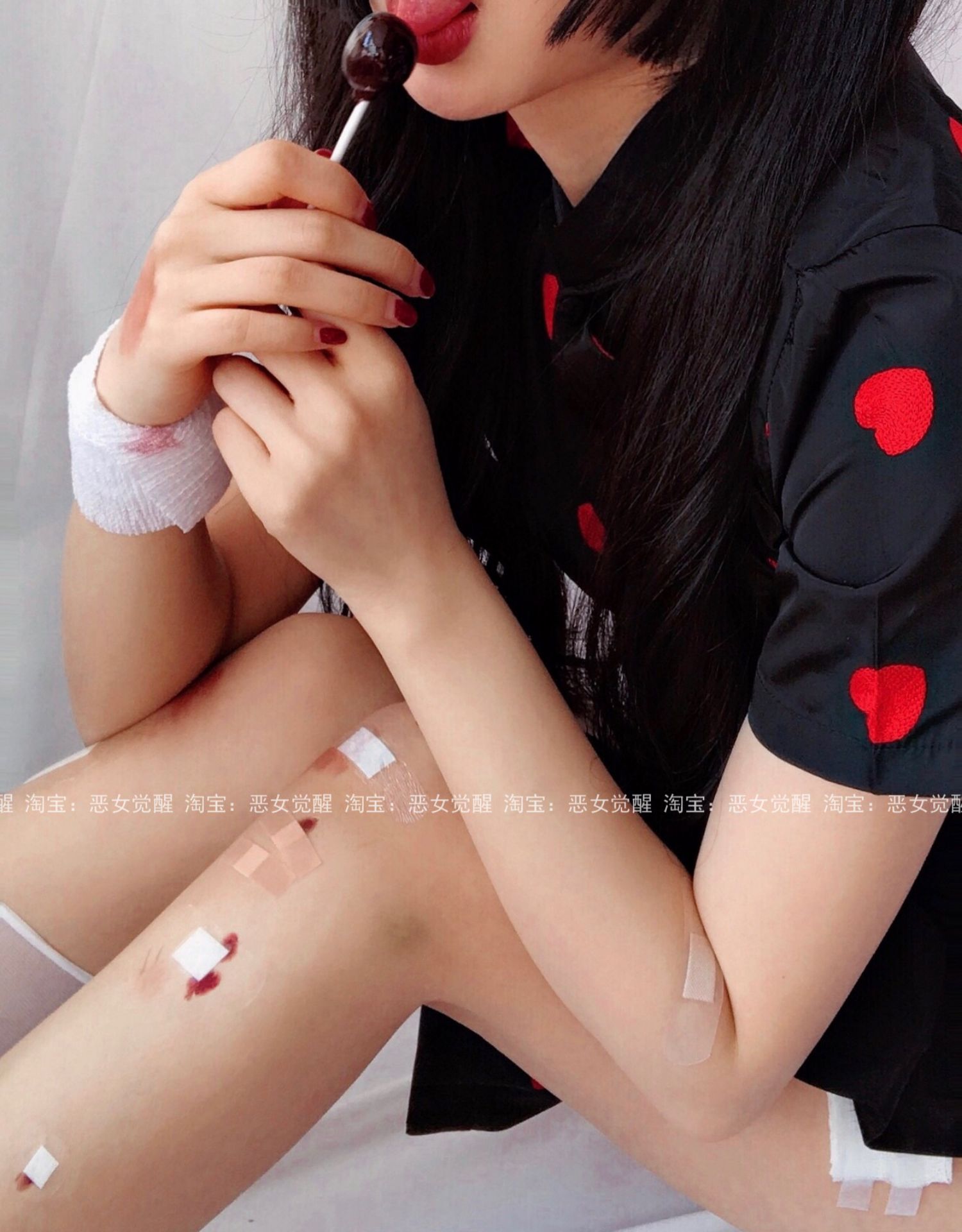 透明创可贴绷带血瓶万圣节道具动漫cos 恶女觉醒_cosplay配件饰品