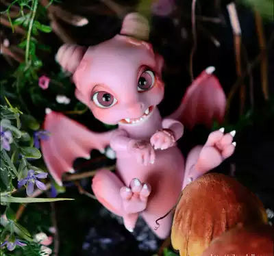 8 points BJD SD Rot ( Ver 2 )BJD Dinosaur Pink Dragon