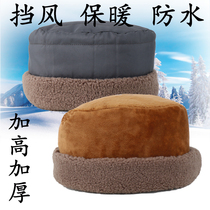 Monk hat winter mens and womens monk hat warm plus velvet hat Buddhist monk supplies autumn and winter plush thickened section