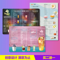 Pvc menu design and production milk tea shop price list hamburger barbecue creative order board display board custom net red