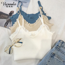 Port Taste Small Harnesses Vest Lady Inner Hitch Sleeveless Cardiovert Knit Undershirt Sexy Blouse Summer Outwear