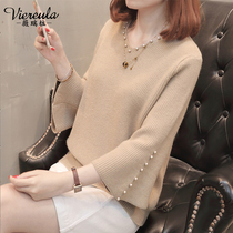 Lady Sweater Loose Outside Wearing Early Spring Autumn Clothing 2022 New Fashion Foreign Air Blouses Knitted Undershirt Inside