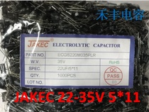 JAKEC brand new electrolytic capacitor 35V22UF 35V 22UF 5*11 1000PCS PACKAGE=29 yuan