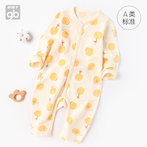 gb Good child newborn one-piece summer long-sleeved one-piece baby cotton climbing clothes for men and womens long-sleeved romper