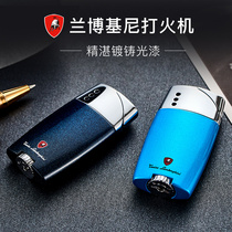 Lamborghini lighter direct wind - proof blue flame TTR040 inflatable portable fireworks for men and women high - grade gifts