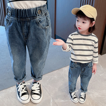 Girl Pants Autumn Clothing Slim Fit 2022 New Children Spring Fall Female Baby Jeans Outwear Long Pants Tide