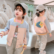 Tennis Red Girl Autumn Clothing Full Cotton Jacket Spring Autumn Season 2022 New Ocean Qi Woman Baby Children Han Edition Childrens Clothing Trendy