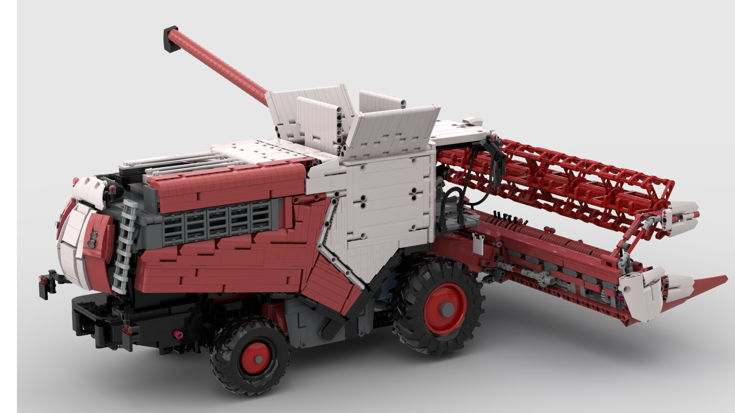 国产积木兼容乐高科技农用联合收割机拖拉机电动遥控拼装moc71485