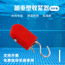 Hot-selling swimming channel line tensioner rung buoy competition waterline stainless steel adhesive hook swimming pool equipment tightener