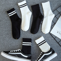 Socks men spring and autumn long tube Harajuku wind striped street student tide ins sports personality college style Japanese socks women