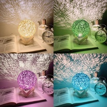 Bedroom high-end table lamp art high-end atmospheric rattan ball Light Night Light master bedroom bedside table warm lamp decorations light luxury
