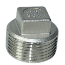 304 stainless steel plug outer wire plug four-corner plug 316 threaded pipe plug boring head 3 points 4 points water pipe plug