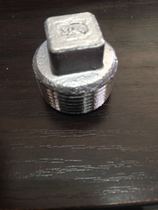 201 stainless steel wire plug plug plug external thread four-corner screw plug 4 minutes 6 minutes 1 inch tube plug