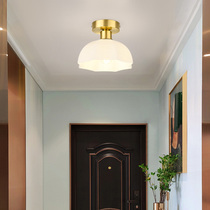Nordic aisle light simple all-copper light luxury entrance hall porch corridor cloakroom balcony induction ceiling light