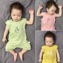 Baby summer clothes thin ice cotton net red newborn climbing clothes baby clothes