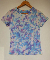 Tie-dyed T-shirt short-sleeved womens hippie skateboard Harajuku style handmade tie-dye treatment
