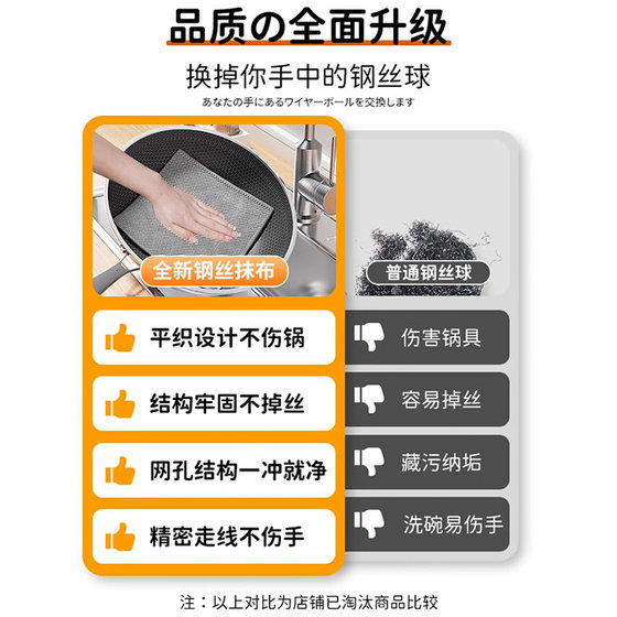 강철 와이어 접시 천이 오일 끈적 끈적한 주방 특수 금속 와이어 더블 쪽 청소 메시 걸레 냄비와 그릇 아트팩트 물을 흡수합니다. 강철 와이어 접시 천이 오일 끈적 끈적한 주방 특수 금속 와이어 더블 쪽 청소 메시 걸레 냄비와 그릇 아트팩트 물을 흡수합니다.