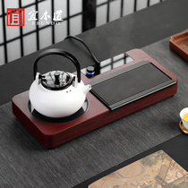 Boiled teapot ceramic single pot electric pottery stove set Japanese health kung fu tea set household small electric Wood tea tray dry bubble table
