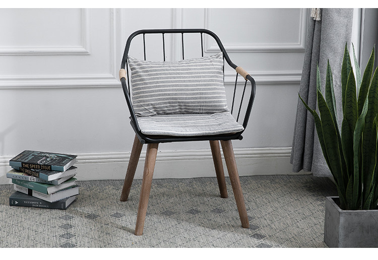 靠背简约电脑椅家用餐椅现代实木安吉县办公椅子组装铁艺凳子