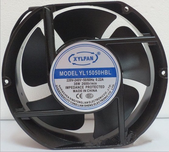 椭圆双滚珠散热风扇 交流220v 散热风机排烟风扇172×150×50mm