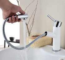 White pull faucet toilet wash basin single hole basin faucet silver low hot and cold black high faucet
