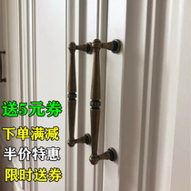 Nordic small handle ancient bronze black shoe cabinet small door buttoned hand round US-style cabinet wine cabinet chest of drawers