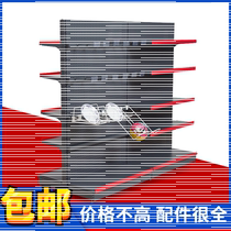 Supermarket shelves gray thickened single-sided double-sided shelves cold-rolled steel Convenience store snack shop maternal and child store storage shelves