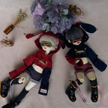 (Sold out) BOBMI 6 points YOSD BJD baby clothes hole vest Rover denim eye mask-rabbit Super Fierce