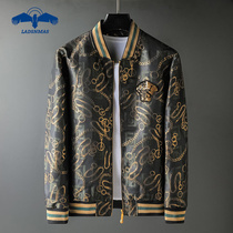 European station embroidered jacquard jacket mens light luxury tide brand handsome 2022 spring and autumn new mens baseball uniform jacket