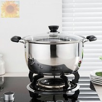 Extra thick stainless steel thick steamer soup pot non-stick pot small stew pot soup pot home porridge pot 16-26cm
