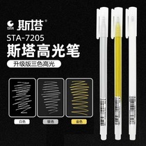 sta sta 7205 high light pen hand plotter 1MM subwarhead mark comics white gold silver pen refill