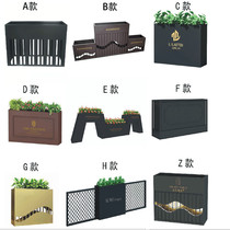 Outdoor wrought iron flower box combination Square greening sales department commercial street flower bed outdoor fence partition flower slot customization