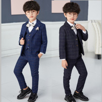 Childrens suit suit handsome British three-piece spring and autumn foreign boy small suit jacket flower girl dress boy