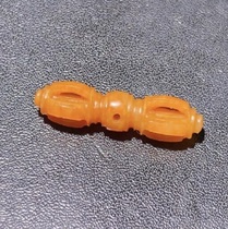 Authentic Xinjiang Hetian jade material Huang Qin Vajra pestle with skin full Jade style Buddha beads handstring accessories Jade