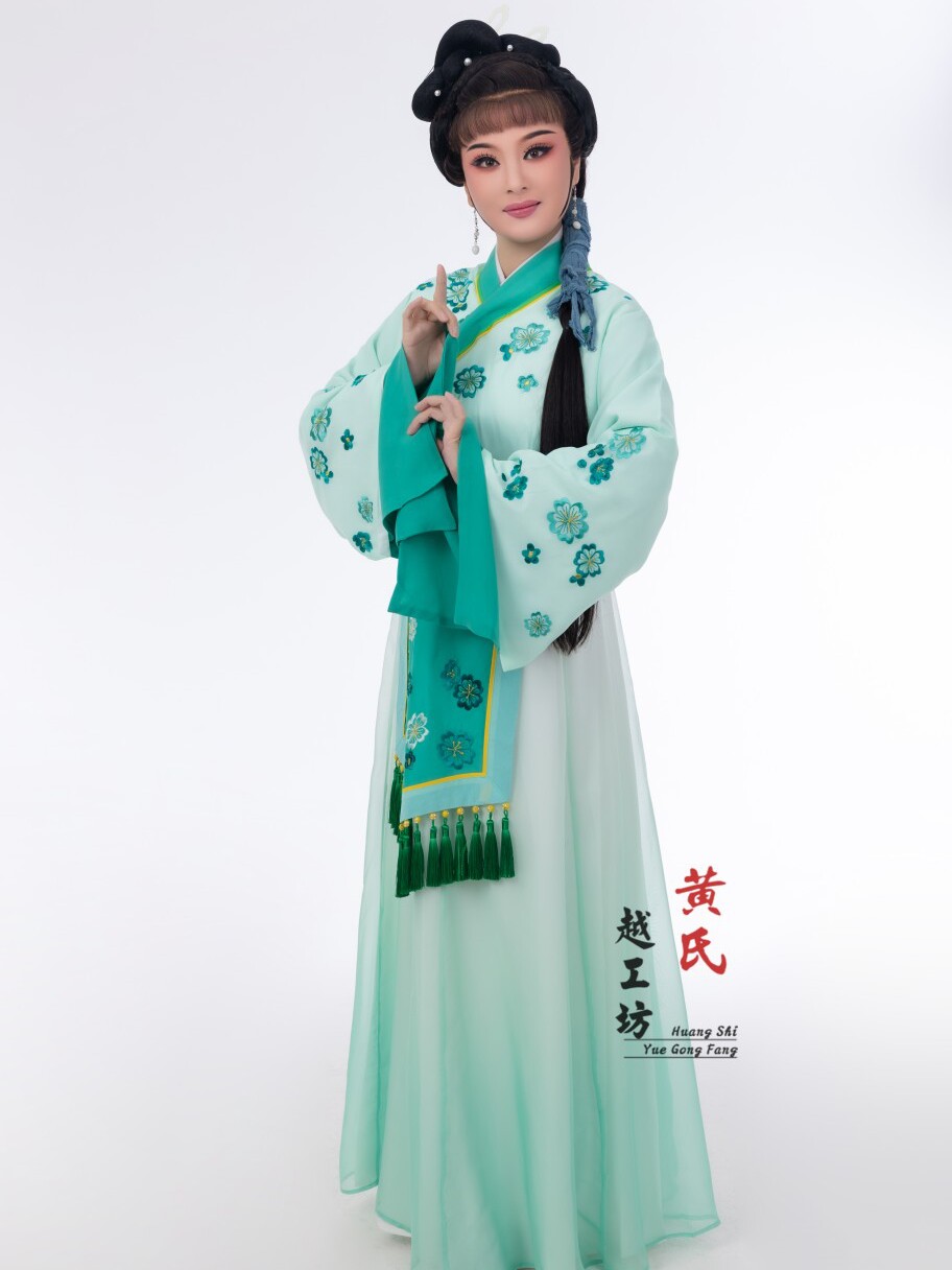 俏花旦戏服 古装戏曲越剧黄梅戏闽剧新款仿真丝梨花情村姑花旦衣