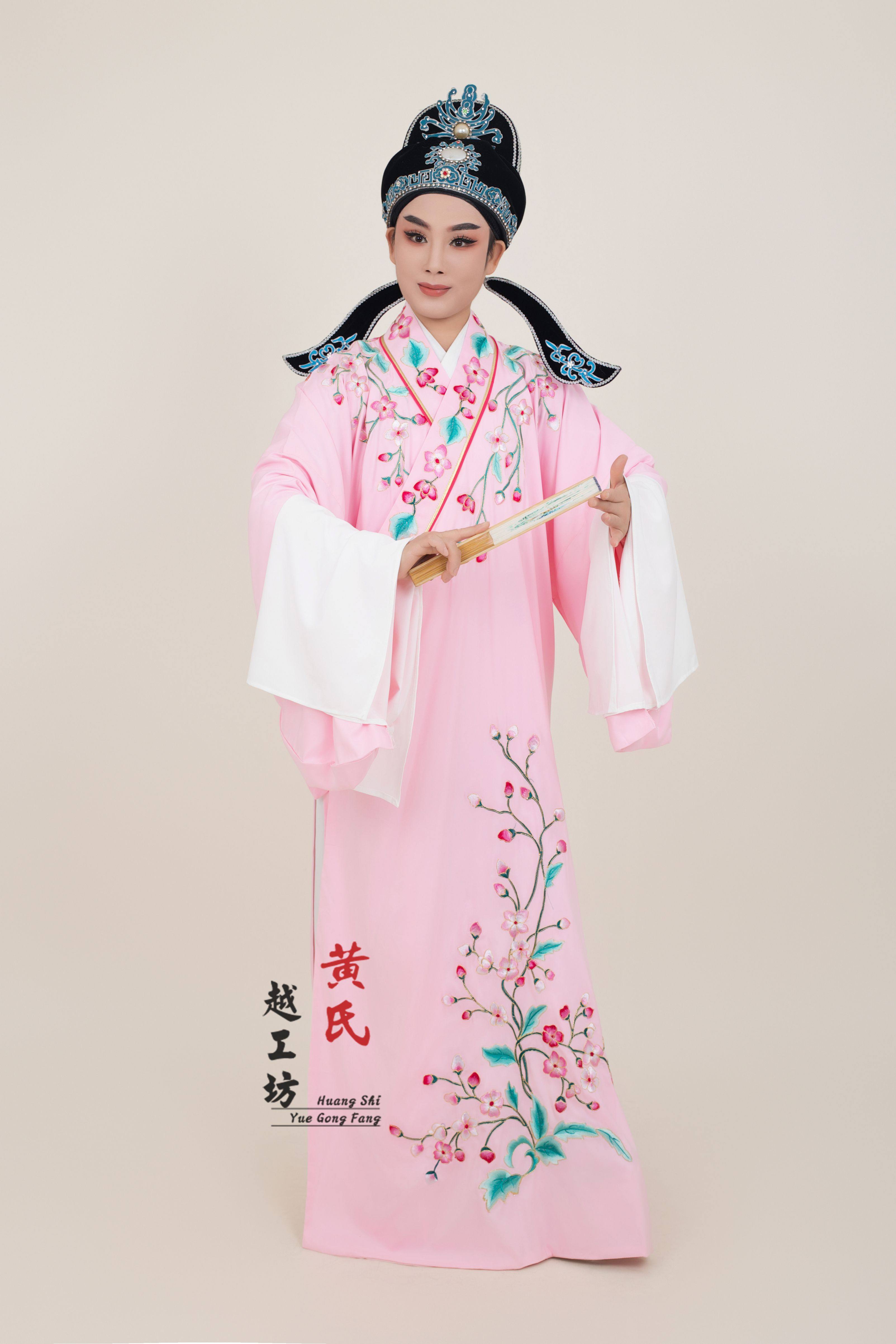 俏花旦戏服 新款戏曲黄梅戏莆仙戏越剧梁祝仿真丝小生衣书生服装