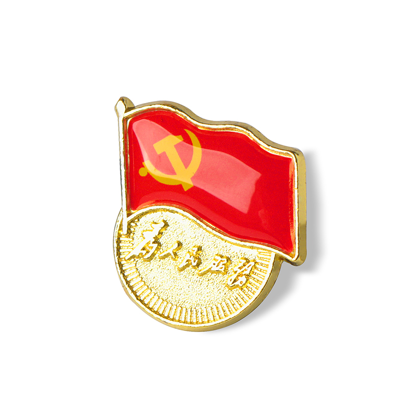 【5个装】标准型别针式蝴蝶扣党徽胸章徽章(热品库)