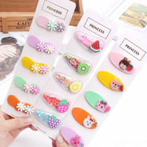  Childrens hairpin headdress Fruit bb clip Quicksand series Girls  headdress side clip bangs broken hairpin baby hairpin