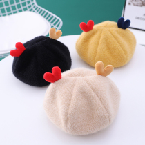 Rosex Tangk Fall Winter Baby Beret Girls Hat Cute Foreign Style Korean Tide Warm Joker Children's Hat