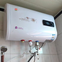 Double liner electric water heater Electric household water storage type instant heat small flat barrel thermostatic bath 40 l 60L50 80