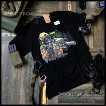 (Tactical Bone Frog)USMC seals are preparing tactical printed short-sleeved T-shirt men