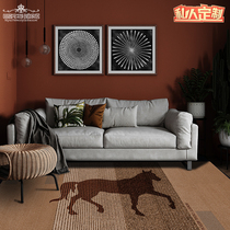 New# Modern high-end light luxury H horse tea table living room cloakroom hotel bedside model room floor mat carpet can be customized