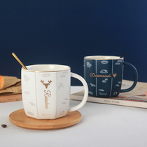 Cup drinking cup mug cup coffee cup ceramic cup male Cup Milk Cup breakfast cup large capacity couple Cup