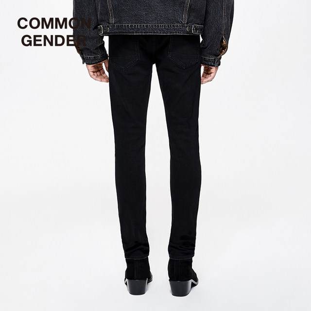 MOCO men's CG brand fashion stretch all-match black long pants jeans men's trendy brand Slim feet MOCO men's CG brand fashion stretch all-match black long pants jeans men's trendy brand Slim feet